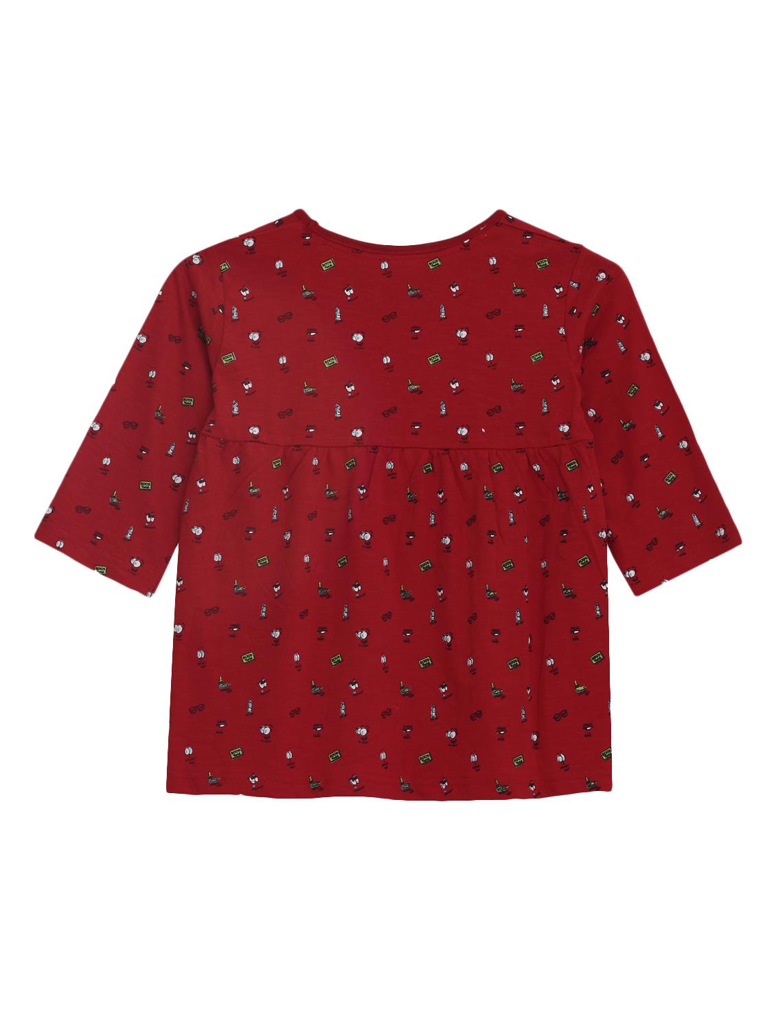 red cotton jersey regular tee - 17239455 - Zoom Image - 2