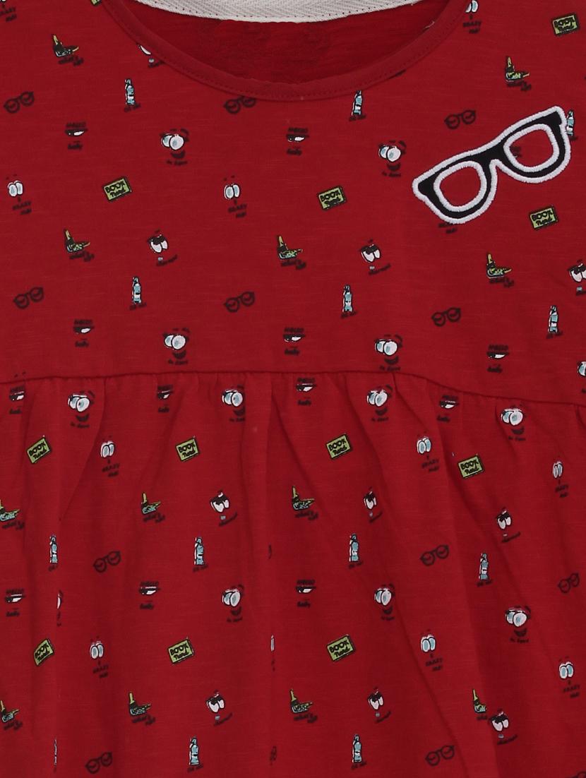 red cotton jersey regular tee - 17239455 - Zoom Image - 3