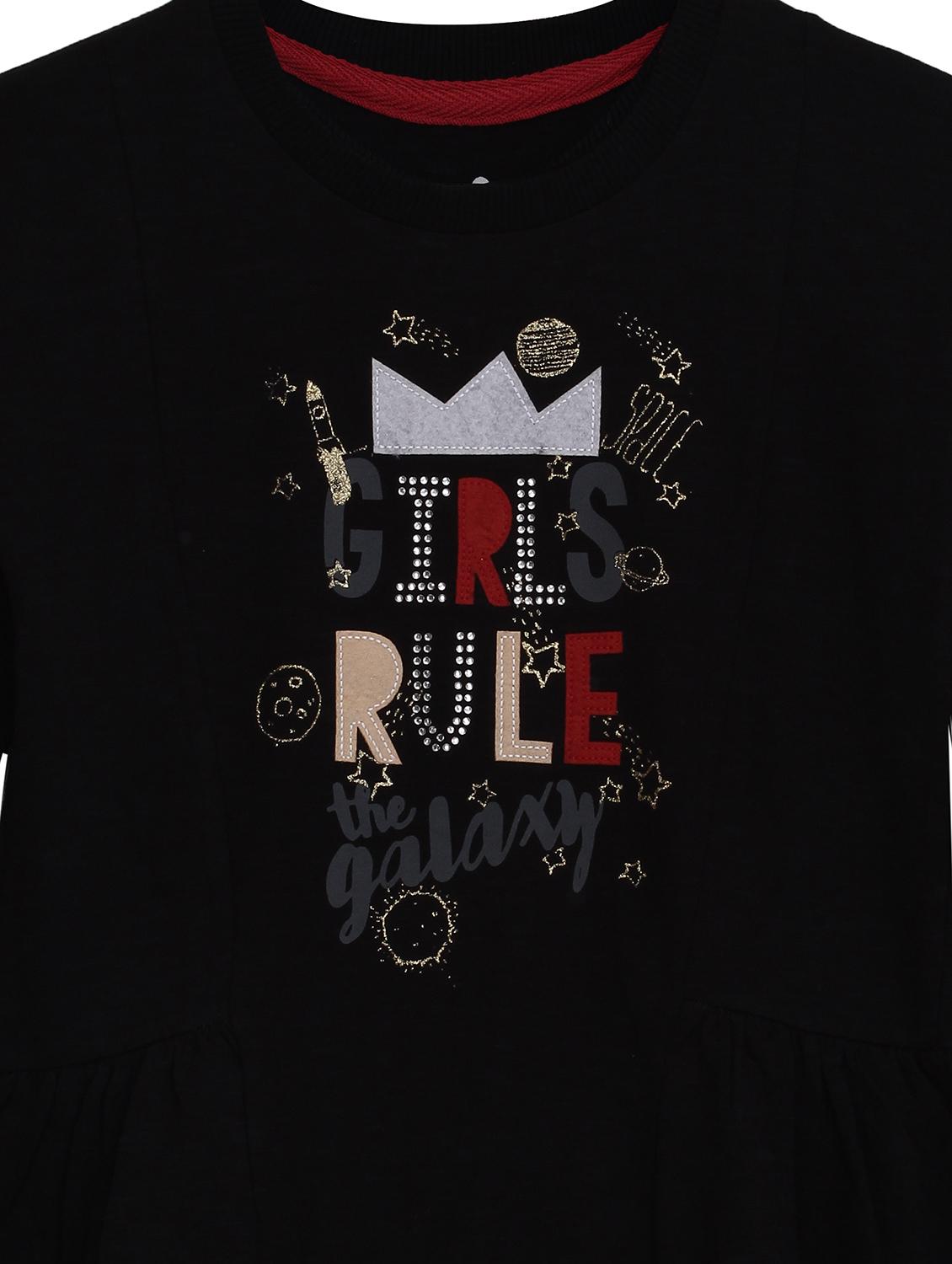 black cotton jersey regular tops & tee - 17239460 - Zoom Image - 3