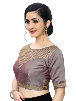 self design embroidered blouse - 17239629 - Standard Image - 2