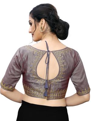self design embroidered blouse - 17239629 - Standard Image - 3