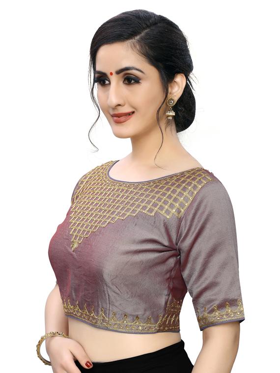 self design embroidered blouse - 17239629 - Zoom Image - 2