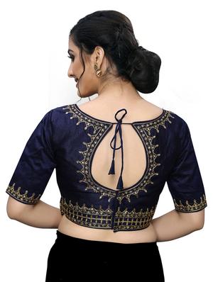 self design embroidered blouse - 17239630 - Standard Image - 3