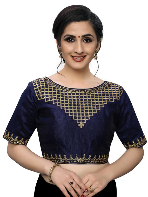self design embroidered blouse - 17239630 - Zoom Image - 1