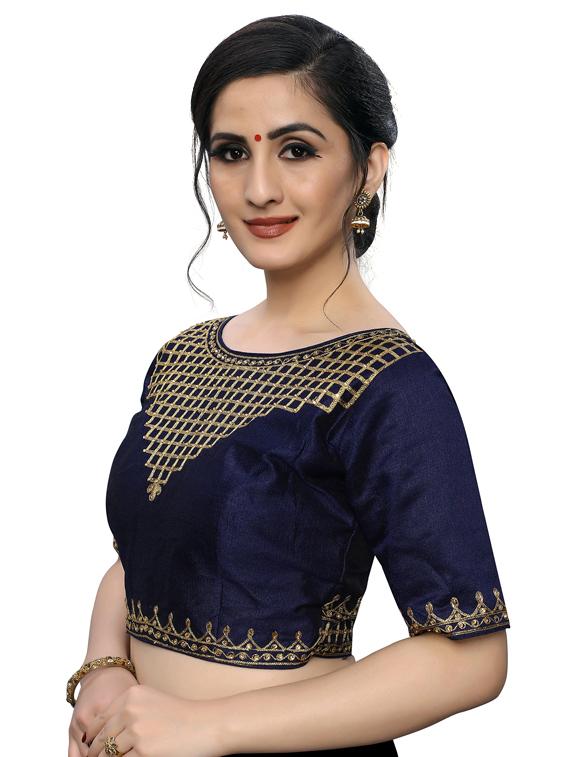 self design embroidered blouse - 17239630 - Zoom Image - 2