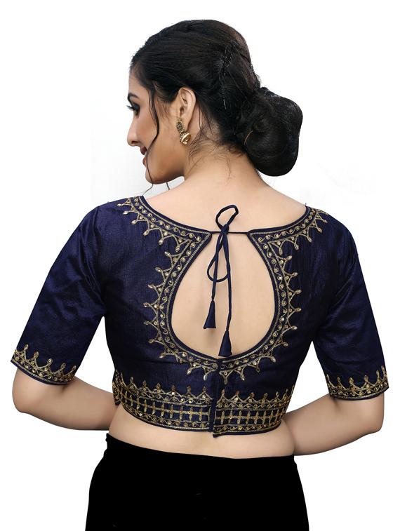 self design embroidered blouse - 17239630 - Zoom Image - 3