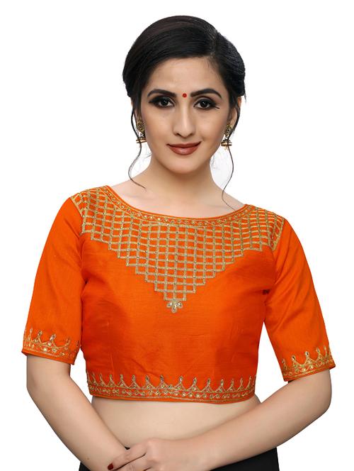 self design embroidered blouse - 17239631 - Standard Image - 1