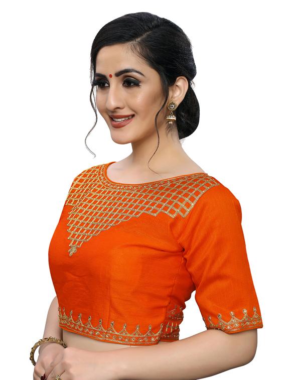 self design embroidered blouse - 17239631 - Zoom Image - 2