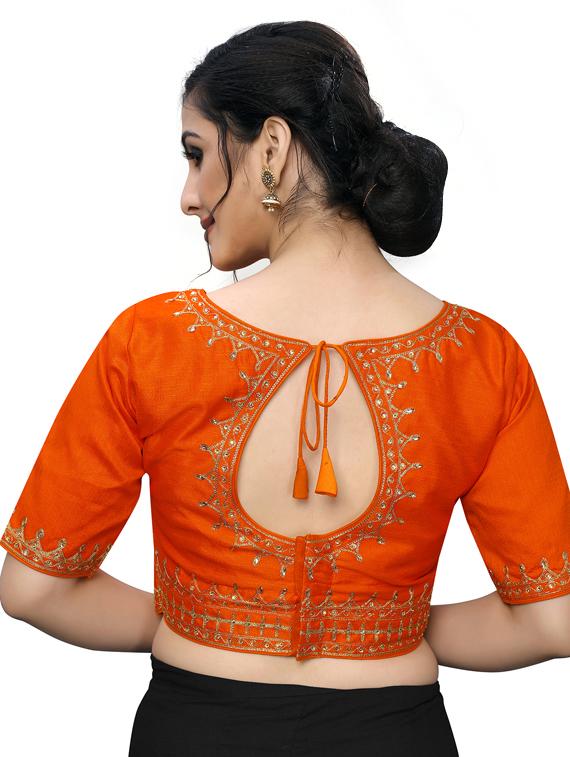 self design embroidered blouse - 17239631 - Zoom Image - 3