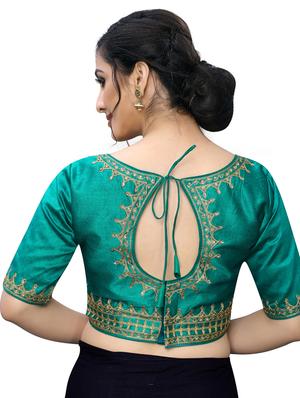 self design embroidered blouse - 17239634 - Standard Image - 3