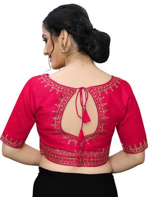 self design embroidered blouse - 17239645 - Standard Image - 3