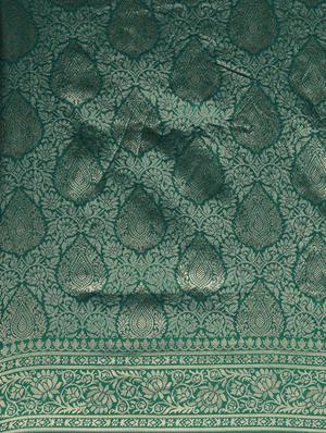 self design banarasi saree with blouse - 17239860 - Standard Image - 5