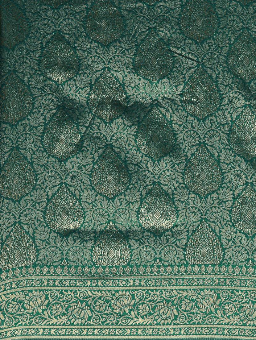 self design banarasi saree with blouse - 17239860 - Zoom Image - 5
