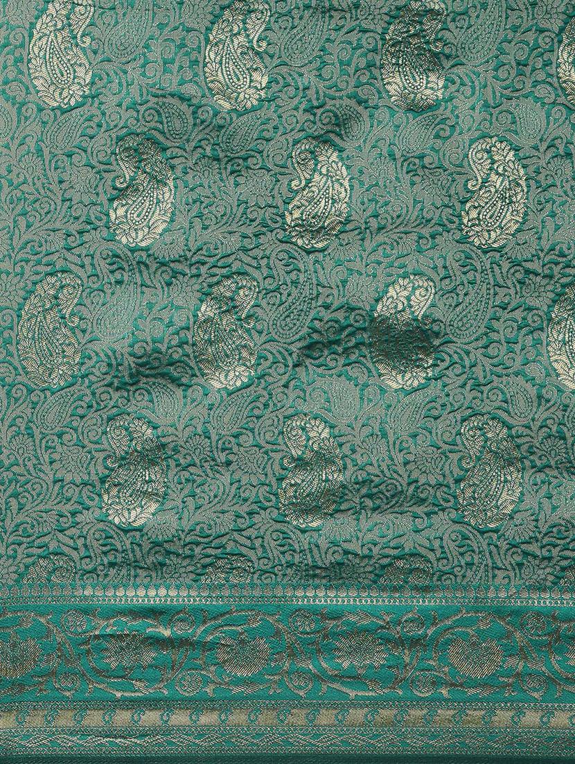self design banarasi saree with blouse - 17239866 - Zoom Image - 5