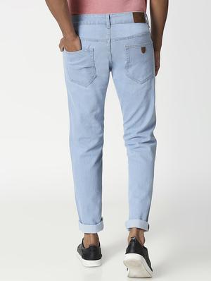 light blue patched denim jeans - 17240422 - Standard Image - 3