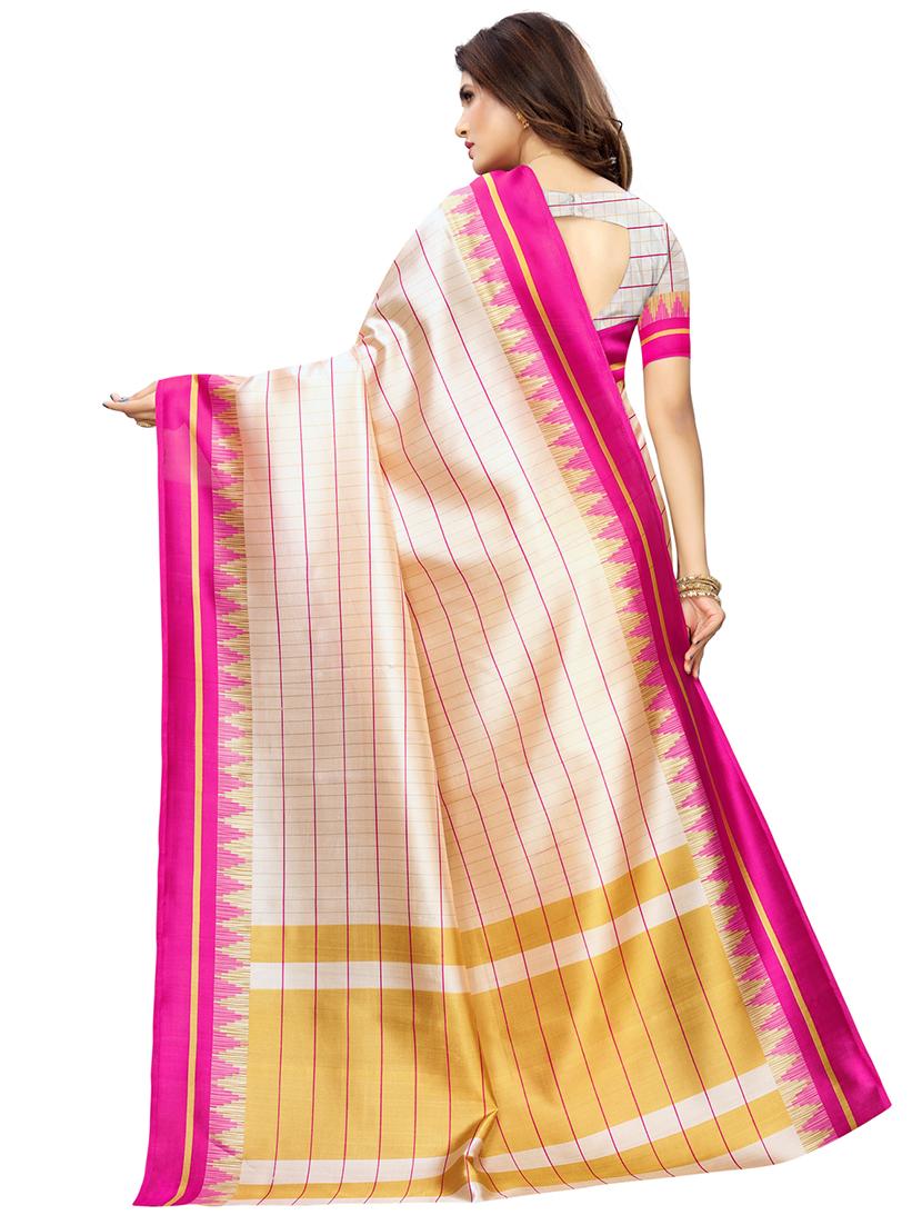 set of 2 pcs saree with blouse - 17240518 - Zoom Image - 3