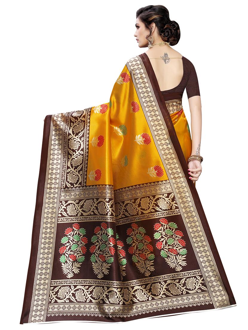 set of 2 pcs saree with blouse - 17240524 - Zoom Image - 3