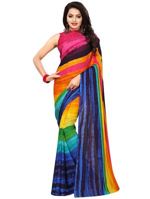 set of 2 pcs saree with blouse - 17240540 - Standard Image - 4