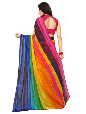 set of 2 pcs saree with blouse - 17240540 - Standard Image - 5