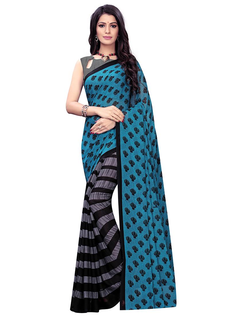 set of 2 pcs saree with blouse - 17240540 - Zoom Image - 2