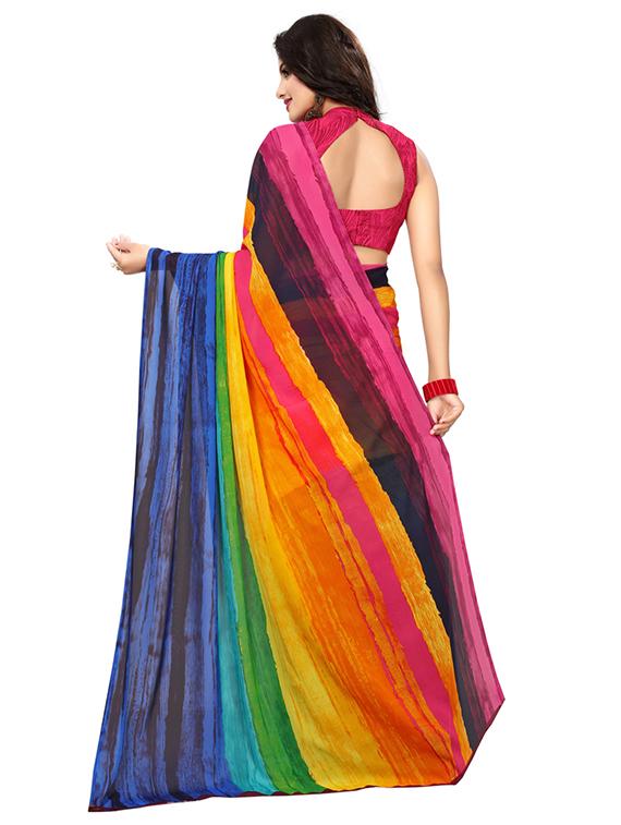 set of 2 pcs saree with blouse - 17240540 - Zoom Image - 5