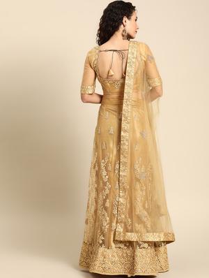 embroidered flared lehenga - 17240581 - Standard Image - 3