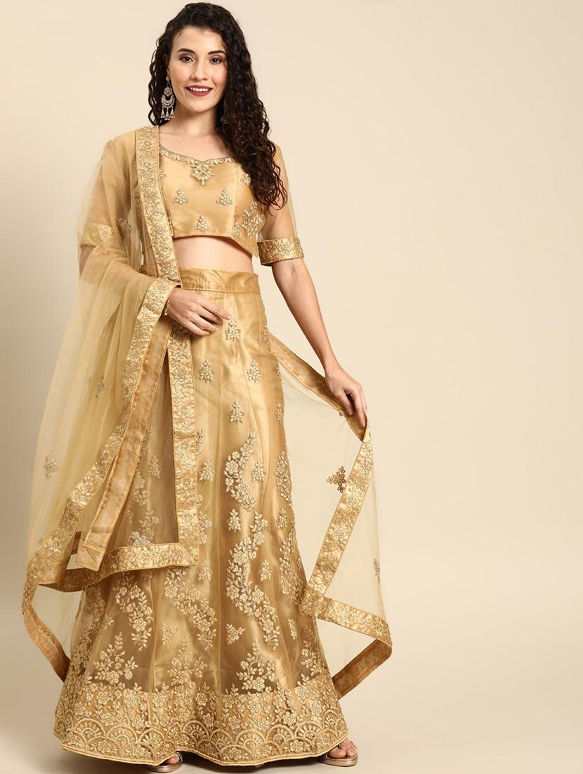 embroidered flared lehenga - 17240581 - Zoom Image - 1