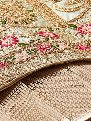 embroidered flared unstitched lehenga - 17240595 - Standard Image - 8