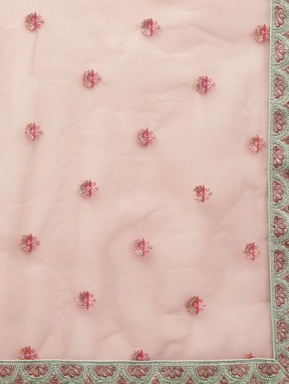 embroidered flared unstitched lehenga - 17240605 - Zoom Image - 4