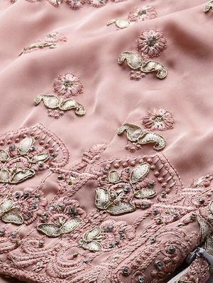 embroidered flared unstitched lehenga - 17240609 - Standard Image - 5