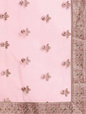 embroidered flared unstitched lehenga - 17240609 - Standard Image - 6