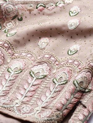 embroidered flared unstitched lehenga - 17240614 - Standard Image - 5