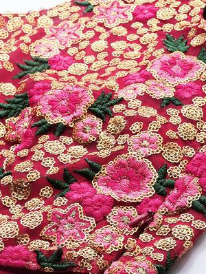 embroidered flared unstitched lehenga - 17240615 - Standard Image - 6