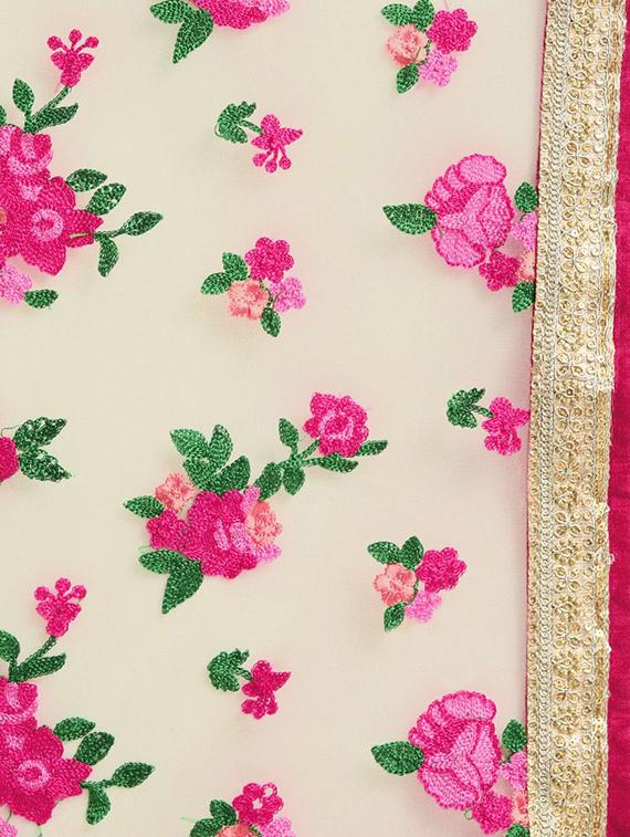 embroidered flared unstitched lehenga - 17240615 - Zoom Image - 5