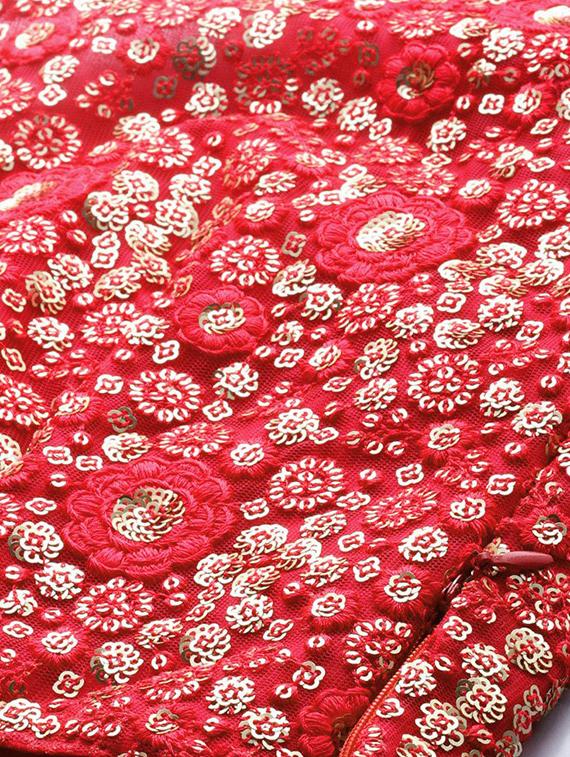 embroidered flared unstitched lehenga - 17240621 - Zoom Image - 5