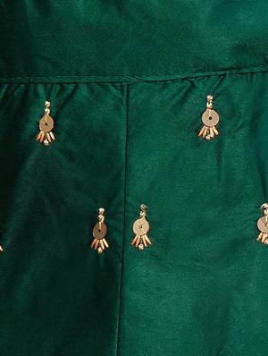 embroidered flared unstitched lehenga - 17240637 - Standard Image - 4