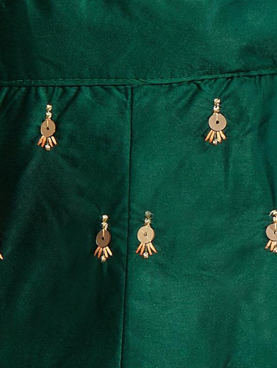 embroidered flared unstitched lehenga - 17240637 - Zoom Image - 4
