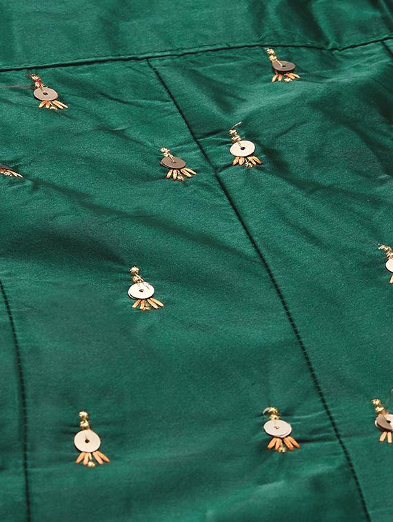 embroidered flared unstitched lehenga - 17240637 - Zoom Image - 5