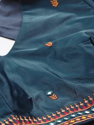 embroidered flared unstitched lehenga - 17240639 - Standard Image - 6