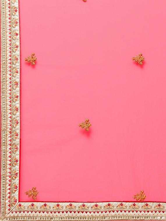 embroidered flared unstitched lehenga - 17240642 - Zoom Image - 3