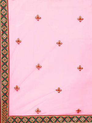 embroidered flared unstitched lehenga - 17240646 - Standard Image - 4