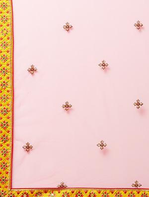 embroidered flared unstitched lehenga - 17240647 - Standard Image - 5