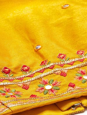 embroidered flared unstitched lehenga - 17240647 - Standard Image - 6