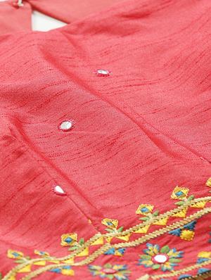 embroidered flared unstitched lehenga - 17240648 - Standard Image - 4