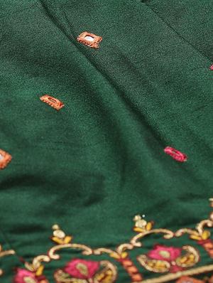 embroidered flared unstitched lehenga - 17240649 - Standard Image - 5