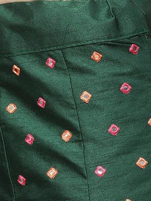 embroidered flared unstitched lehenga - 17240649 - Standard Image - 6