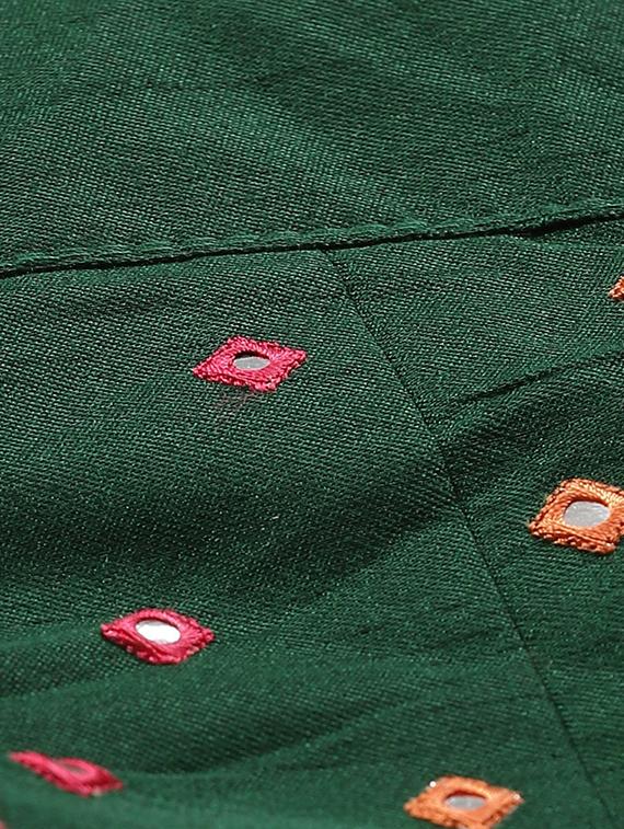 embroidered flared unstitched lehenga - 17240649 - Zoom Image - 7