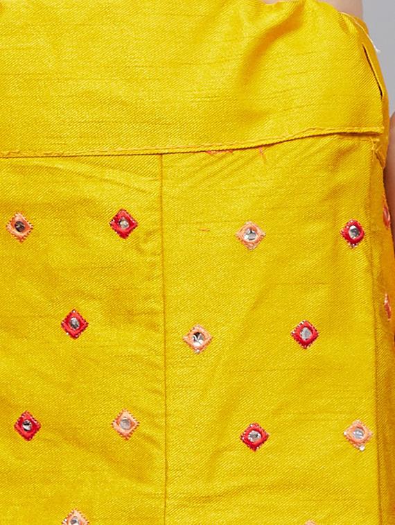 embroidered flared unstitched lehenga - 17240650 - Zoom Image - 7