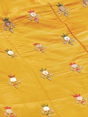 embroidered flared unstitched lehenga - 17240655 - Standard Image - 6