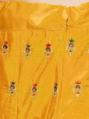 embroidered flared unstitched lehenga - 17240655 - Standard Image - 7